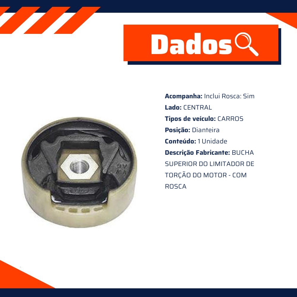 Bucha Superior Do Limitador De Torção Do Motor - Com Rosca - Sampel - 4988