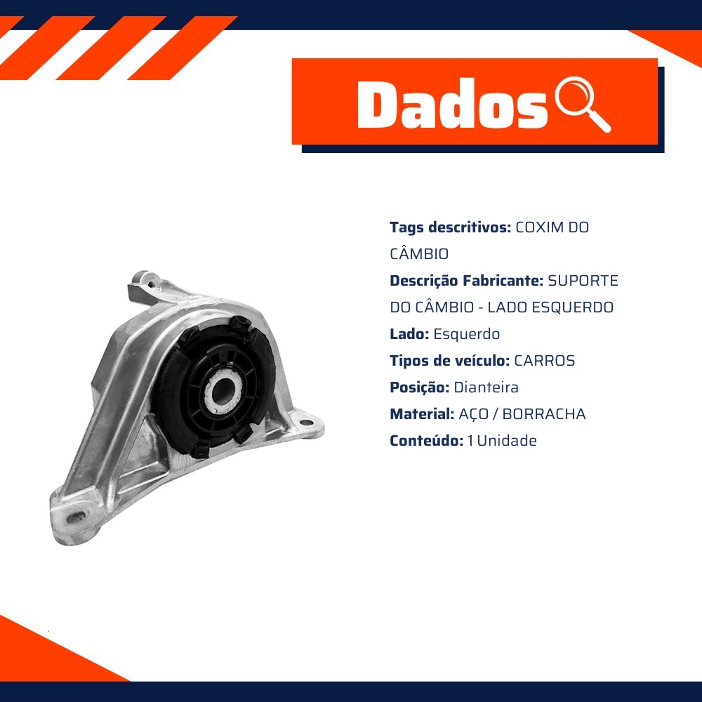 Suporte do Câmbio Esquerdo para Fiat Doblo - Sampel - 1128