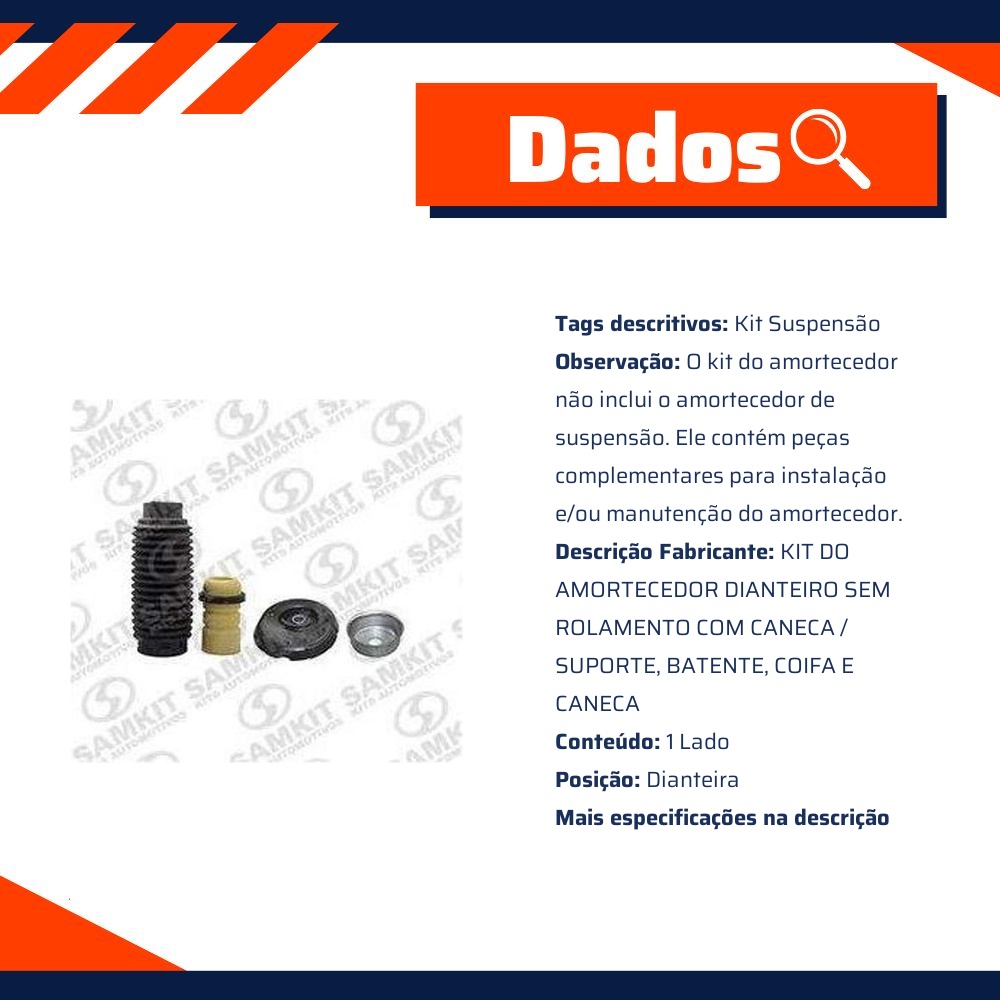 Kit do Amortecedor Dianteiro 1 Lado - Sampel - SK927CS