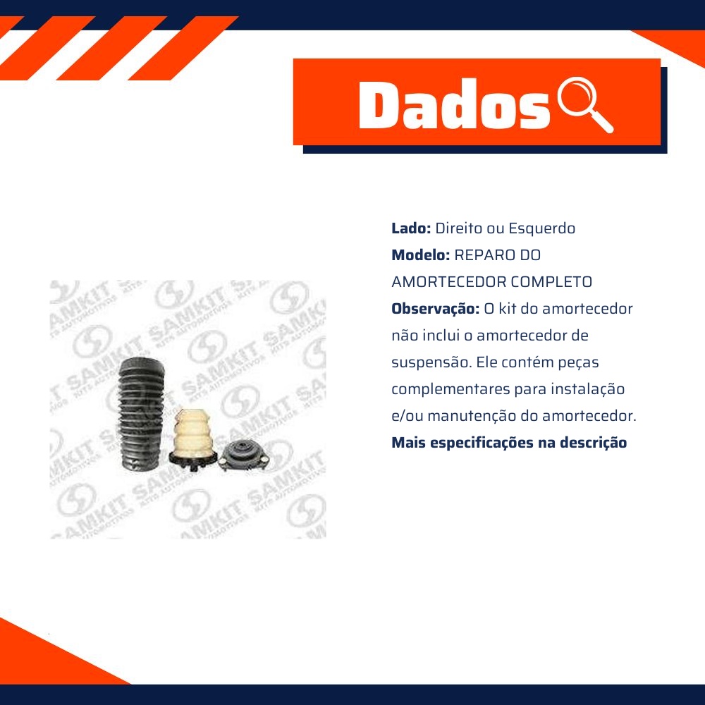 Kit do Amortecedor Dianteiro 1 Lado - Sampel - SK236S