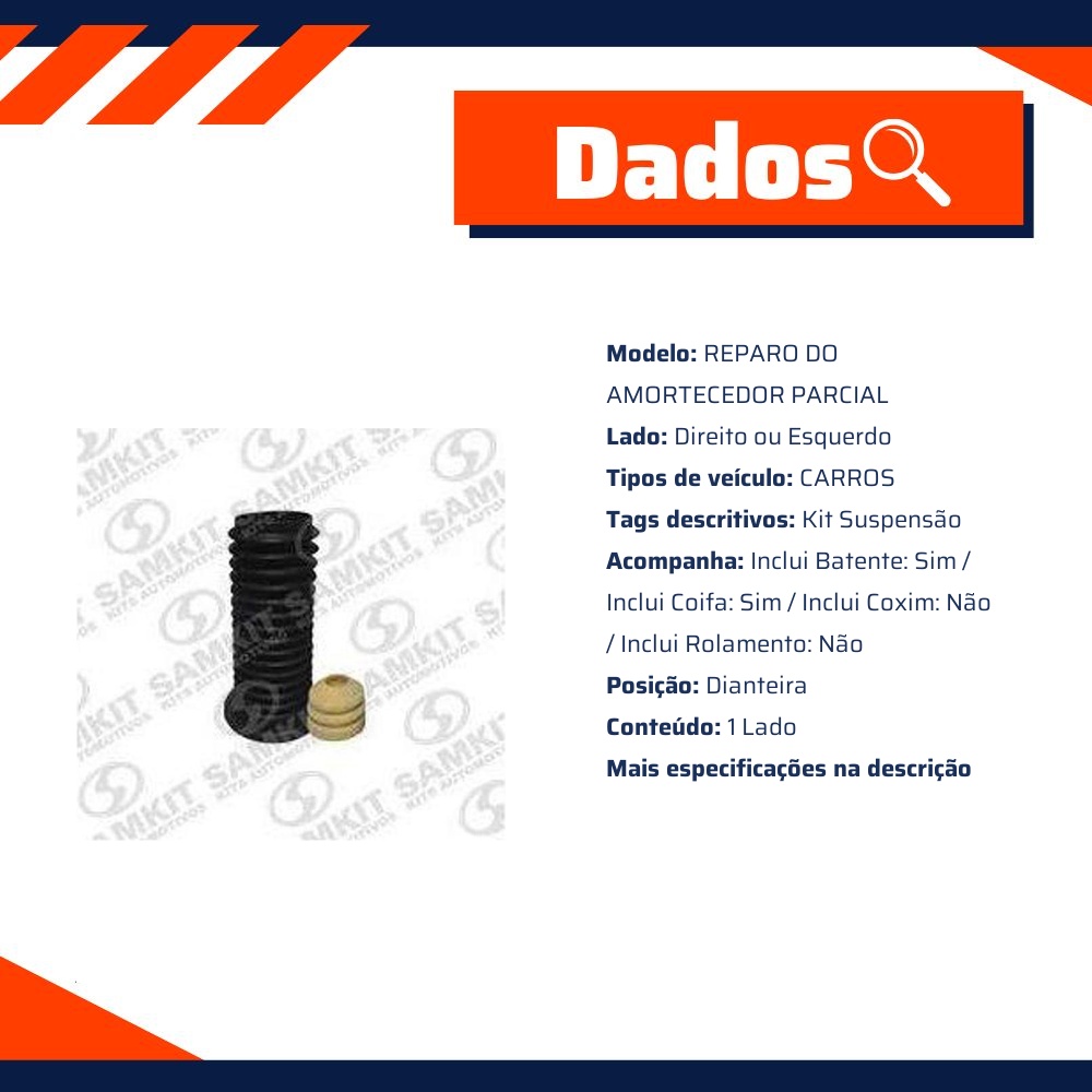 Kit Amortecedor Dianteiro 1 Lado para Ford Ecosport - Sampel - SK244S