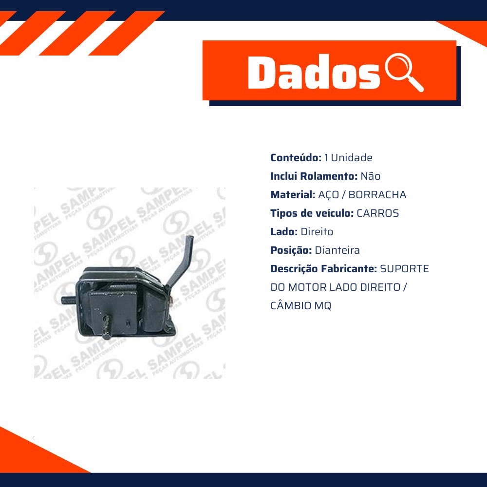 Suporte do Motor Lado Direito para Ford Escort e Verona - Sampel - 2445