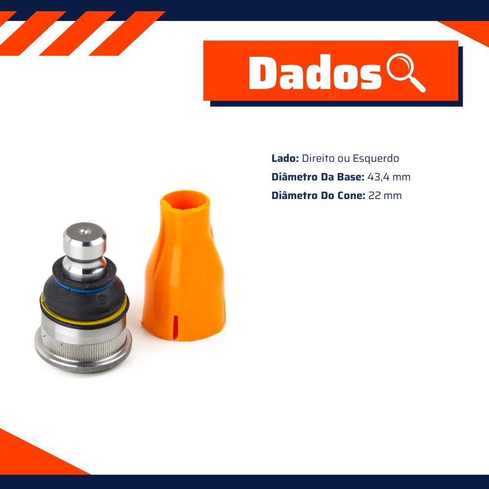 Pivô de Suspensão Inferior para Renault Master - Viemar - 503061