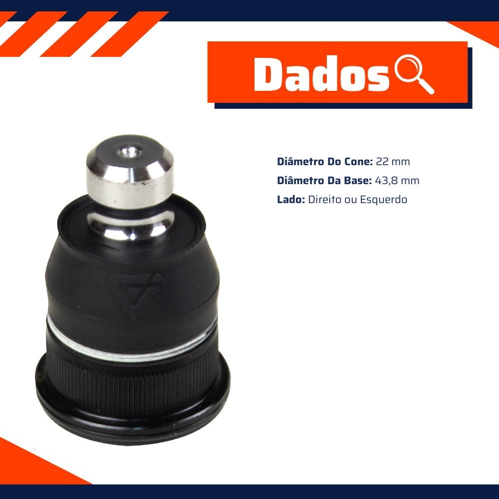 Pivô de Suspensão Inferior para Renault Master - Viemar - 503210