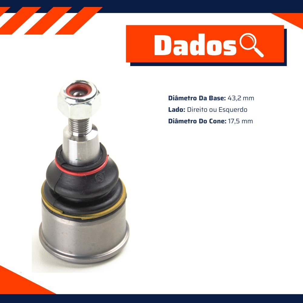 Pivô de Suspensão Inferior para Honda Accord - Viemar - 503394