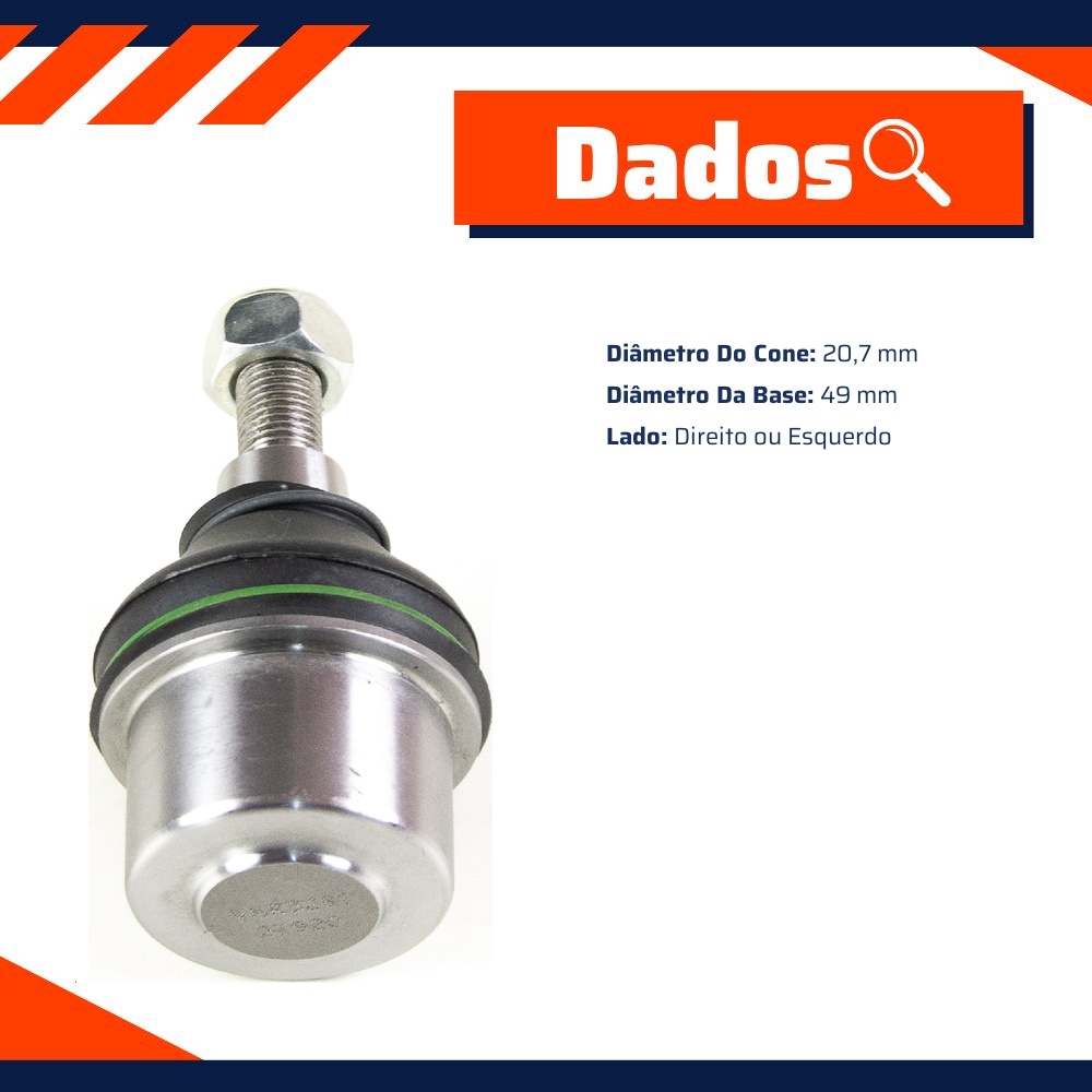 Pivô de Suspensão Inferior para Volkswagen Amarok - Viemar - 503281