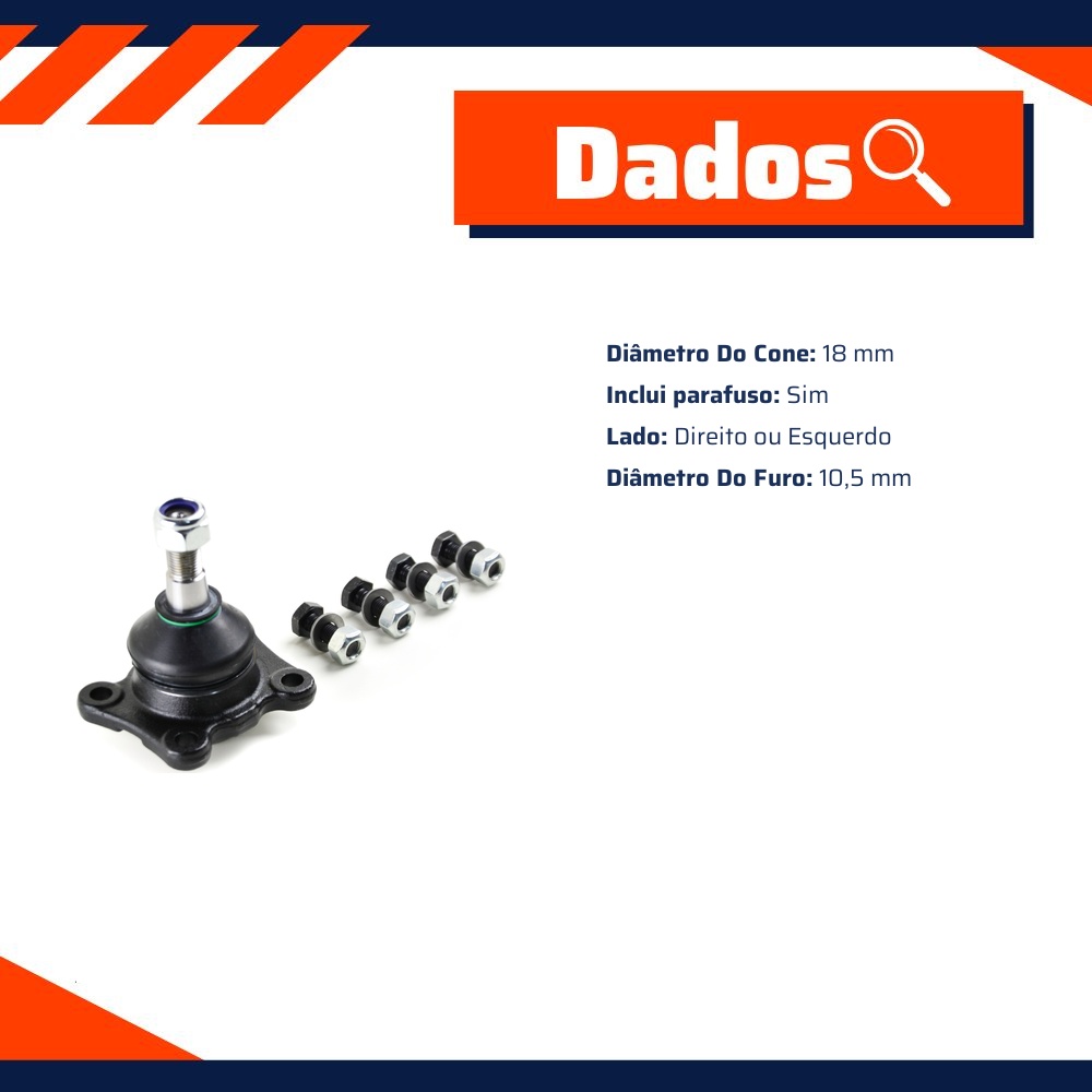 Pivô de Suspensão Inferior para Toyota Hilux e Hilux SW4 - Viemar - 503145
