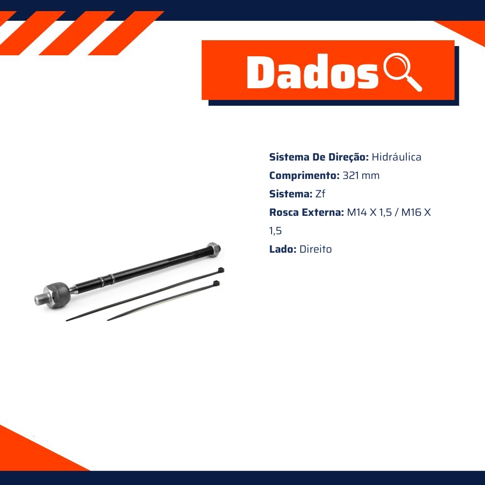 Terminal Axial de Direção Hidráulica - Viemar - 680097