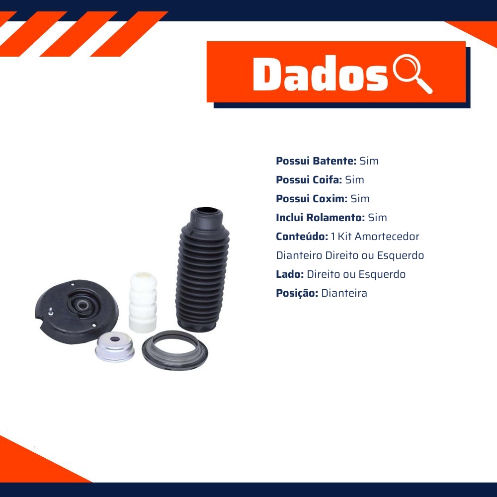 Kit Amortecedor Dianteiro Direito ou Esquerdo para Citroen Aircross e Peugeot 208 - Monroe Axios - LT90040