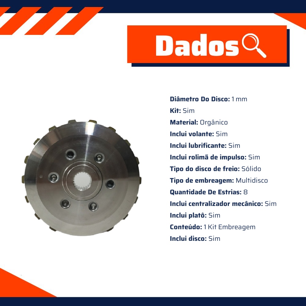 Kit de Embreagem para Honda Biz 125 - Cobreq - 0008-KE