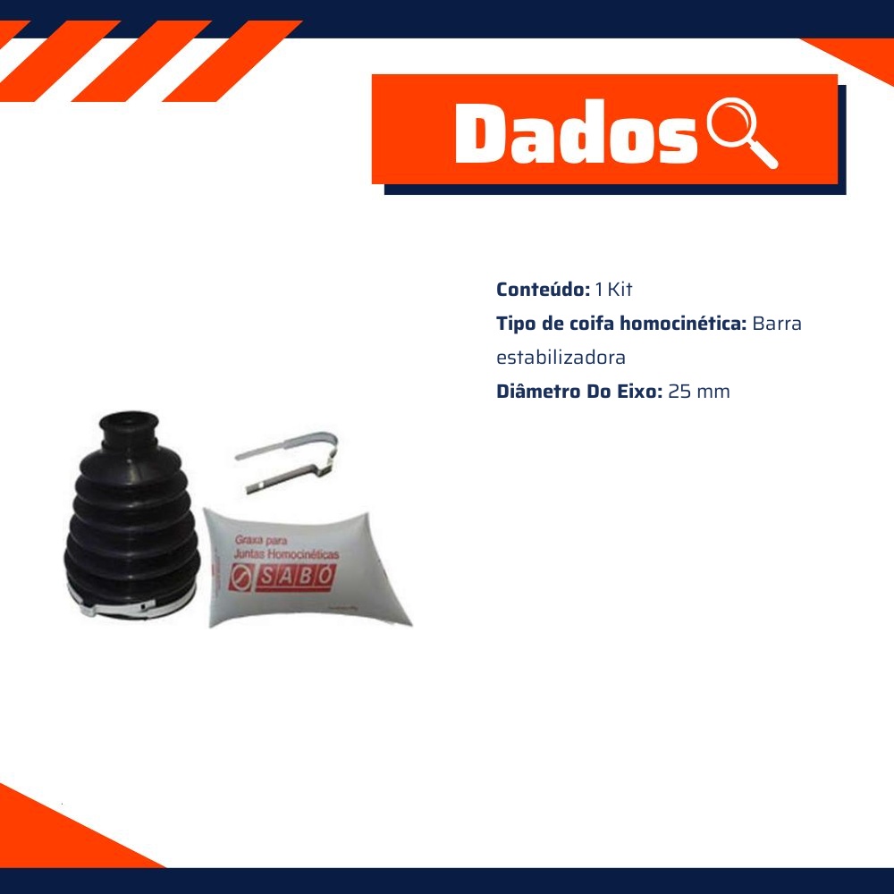 Kit Reparo Junta Homocinética - Sabó - 78528