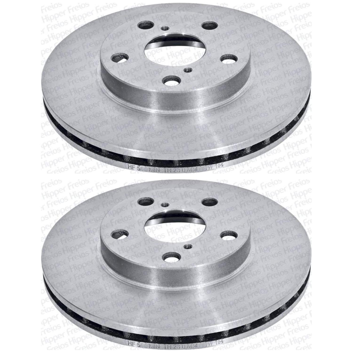Par Disco de Freio Dianteiro para Toyota Prius e RAV4 - Hipper Freios - HF 514A
