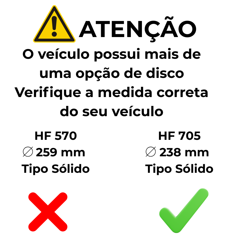 Par Disco Freio Dianteiro - Hipper Freios - HF 705