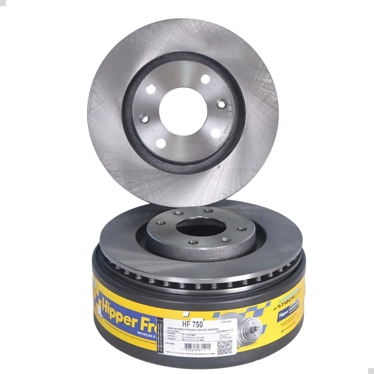 Par Disco Freio Dianteiro - Hipper Freios - HF 750