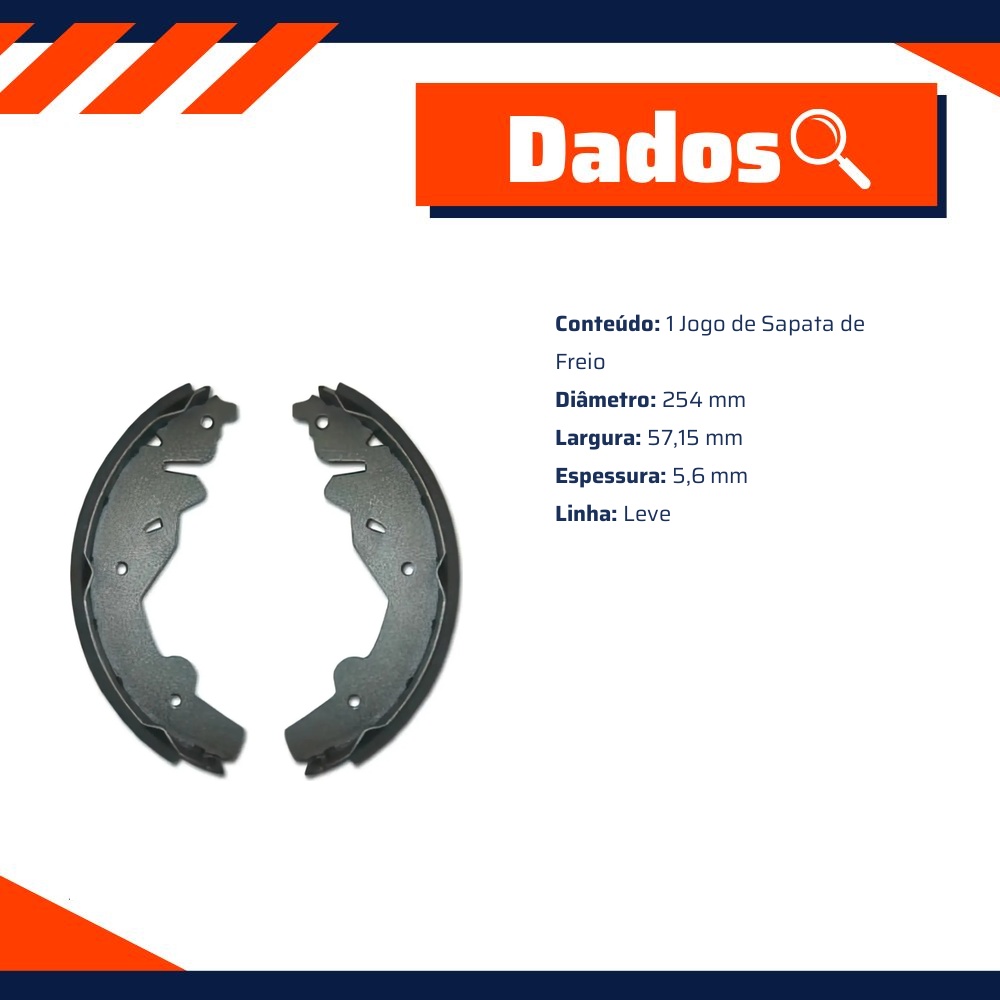 Sapata de Freio para KIA Sportage - Syl - 204602