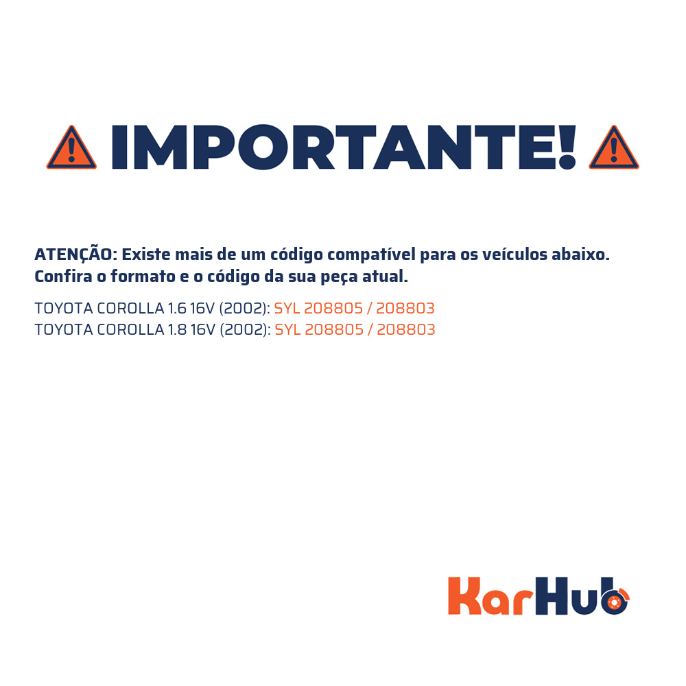 Sapata de Freio para Toyota Corolla - Syl - 208805