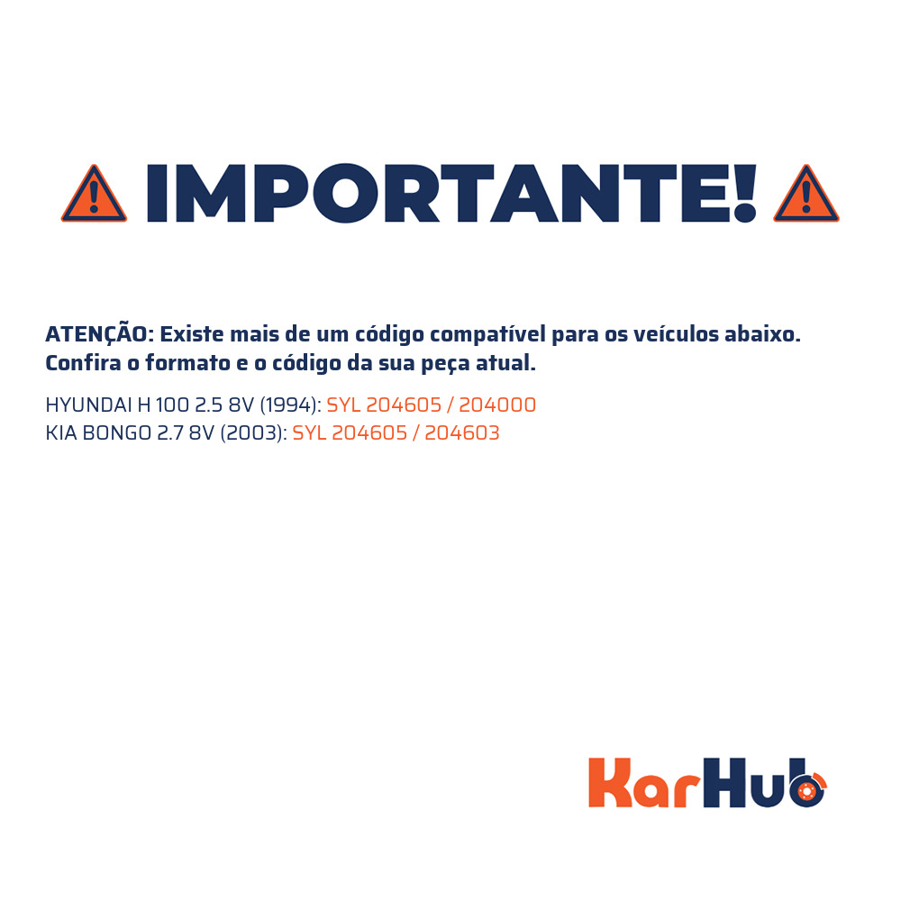 Sapata de Freio para Hyundai H 100 e KIA Bongo - Syl - 204605