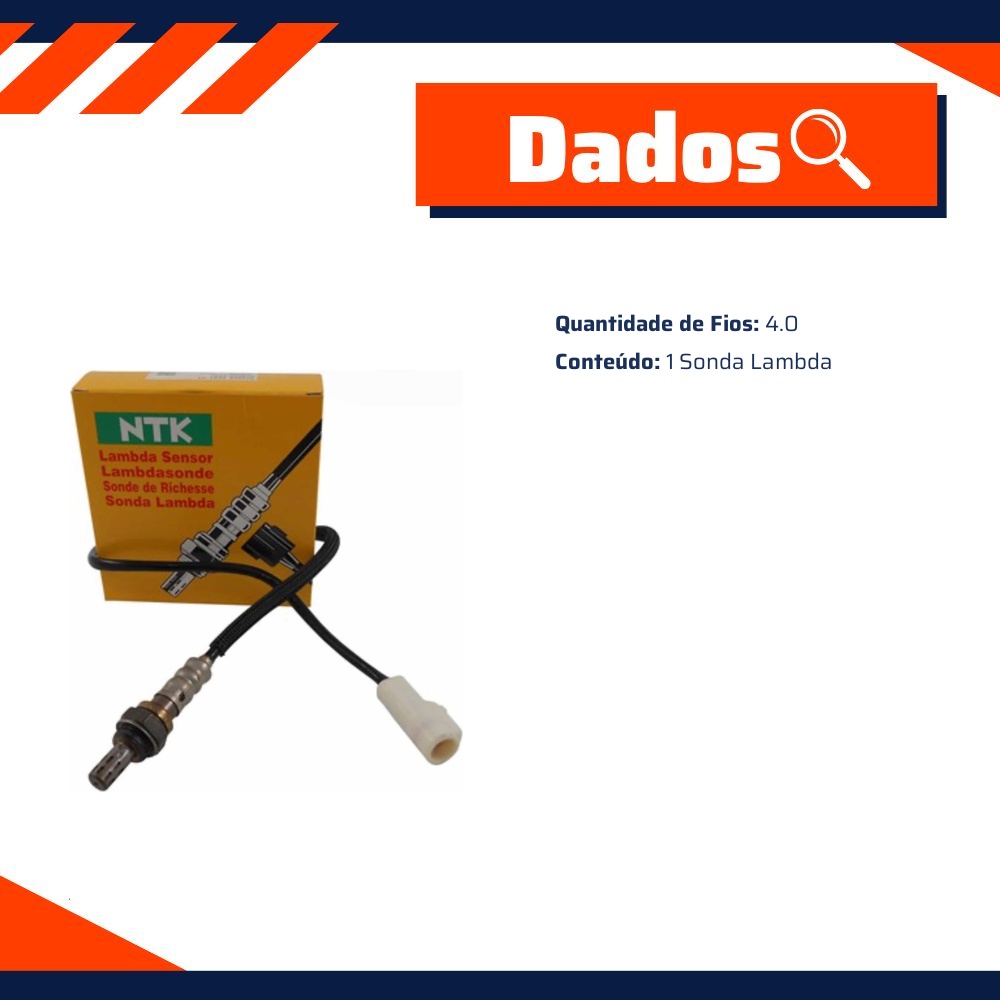 Sonda Lambda para Ford Focus e Focus Sedan - NTK - OZA659-EE81