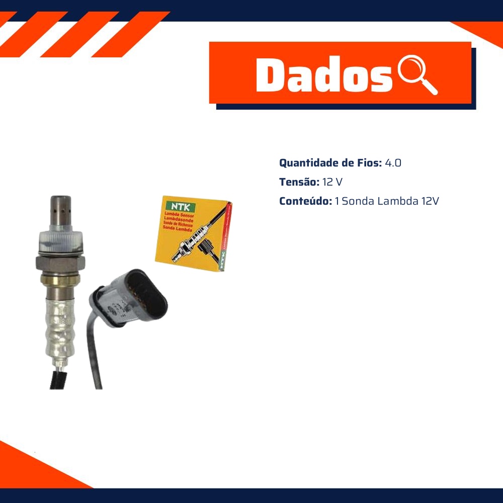 Sonda Lambda 12V - NTK - OZA507-R2