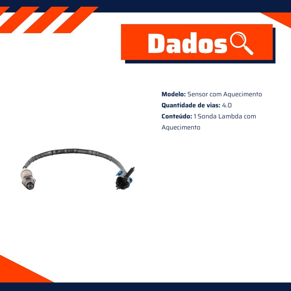 Sonda Lambda com Aquecimento para Chevrolet Onix e Prisma - Bosch - F 00H L00 358