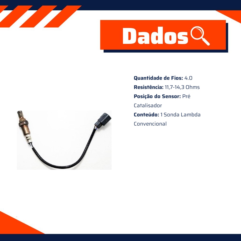 Sonda Lambda Convencional para Toyota Corolla - NTK - OZA670-EE25