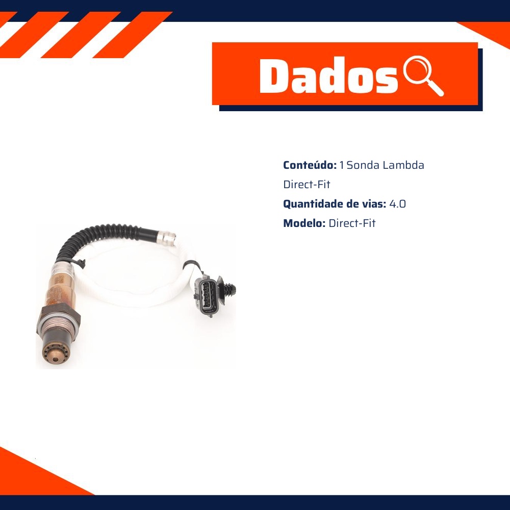 Sonda Lambda Direct-Fit - Bosch - 0 258 006 990