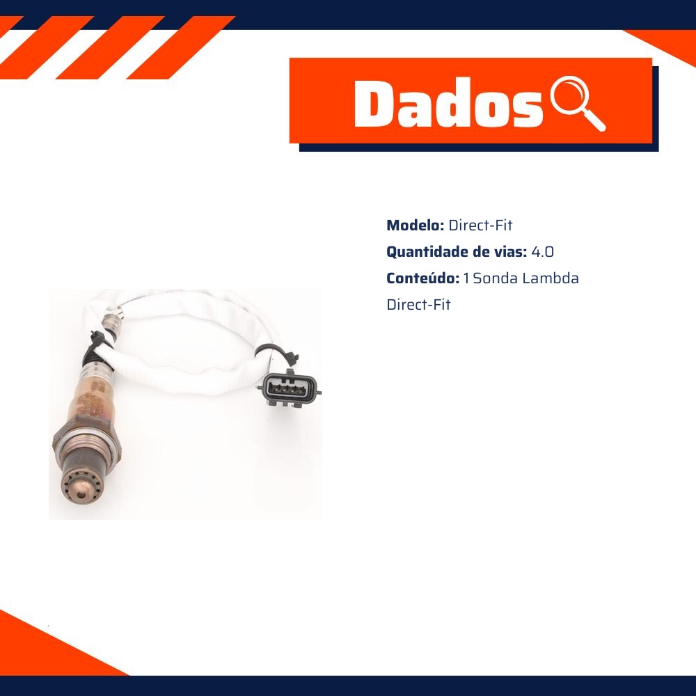 Sonda Lambda Direct-Fit - Bosch - 0 258 010 029