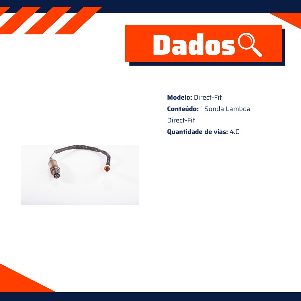 Sonda Lambda Direct-Fit para Ford Ecosport - Bosch - F 00H L00 407