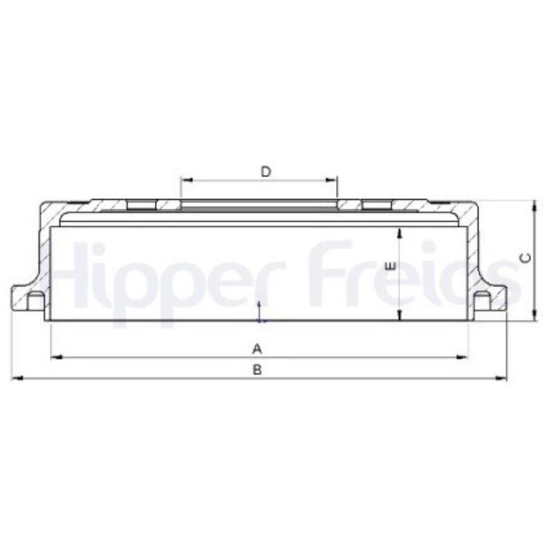 Tambor de Freio Traseiro 1 Unidade - Hipper Freios - HF 605B