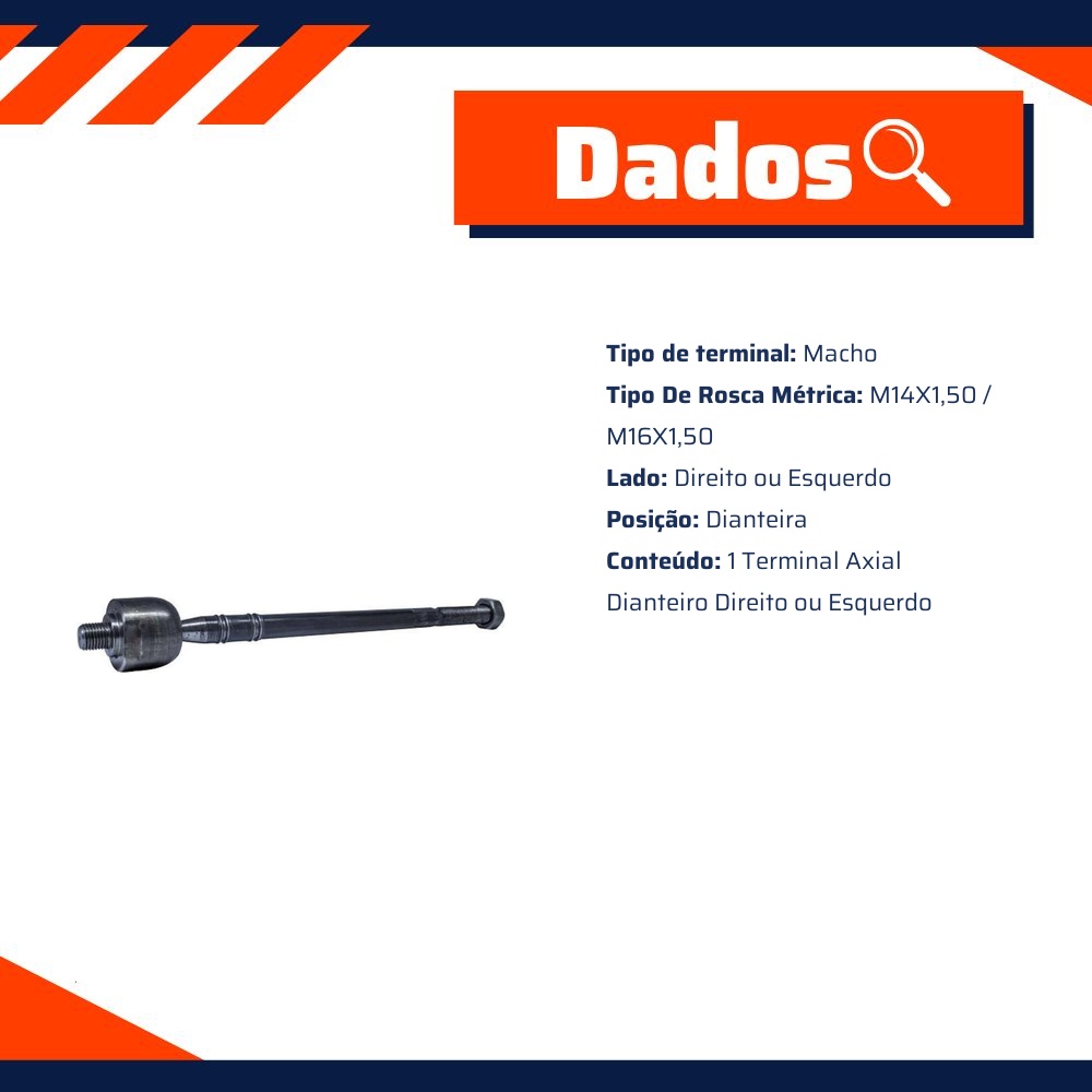 Terminal Axial Dianteiro Direito Ou Esquerdo - Monroe Axios - ‌LT20078