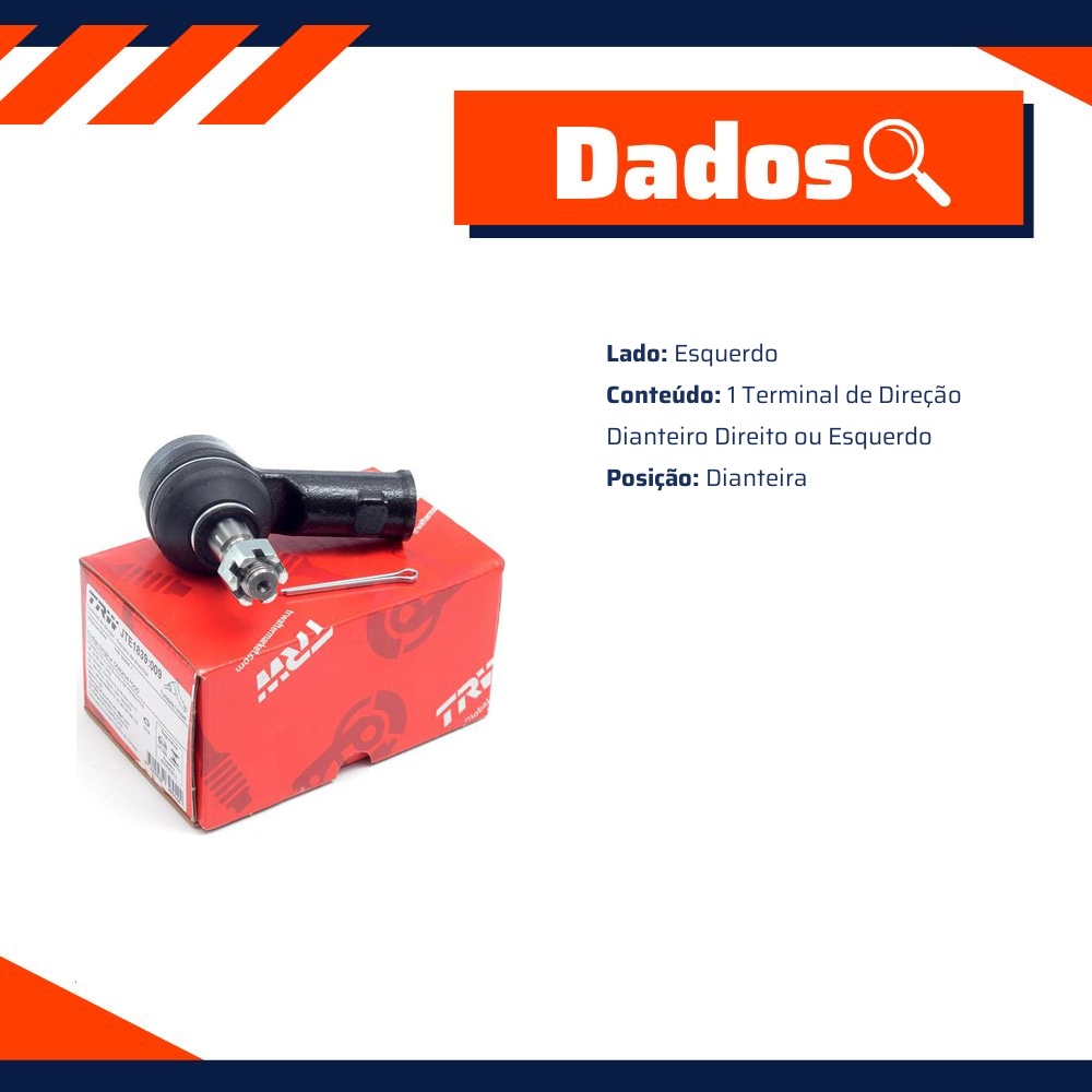 Terminal de Direção Dianteiro Direito ou Esquerdo para Hyundai HR - TRW - JTE1839
