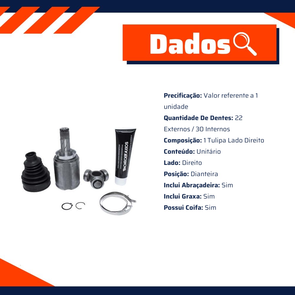 Tulipa Lado Direito para Chevrolet Onix e Prisma - Monroe Axios - 5466100