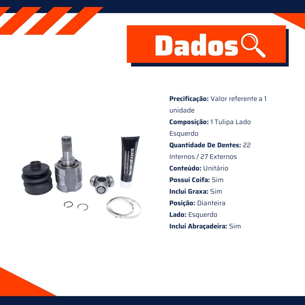 Tulipa Lado Esquerdo para Hyundai I30 e I30 CW - Monroe Axios - 5466103