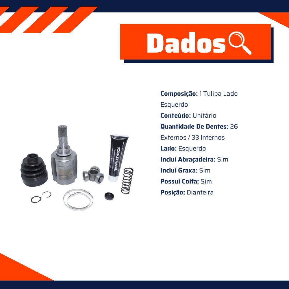 Tulipa Lado Esquerdo para Renault Duster - Monroe Axios - 5466109