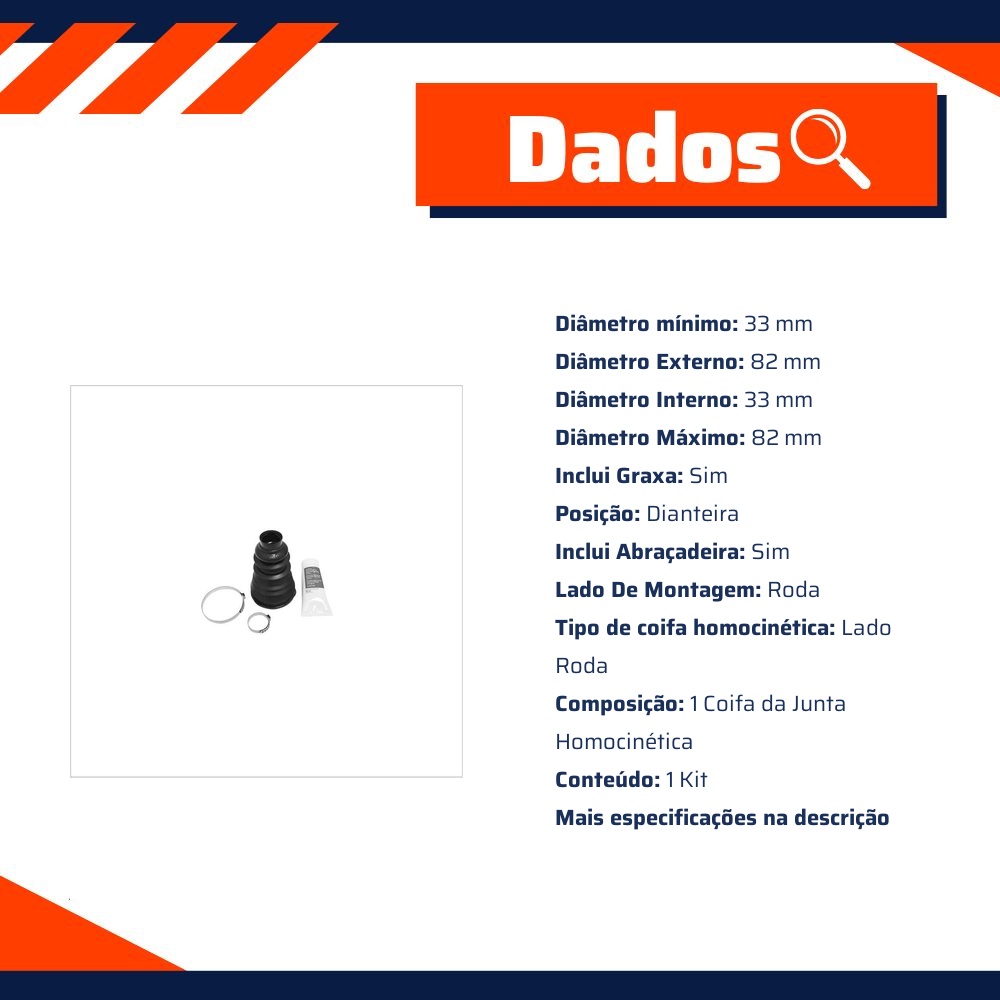 Coifa da Junta Homocinética para Renault Megane - SKF - VKJP 1079