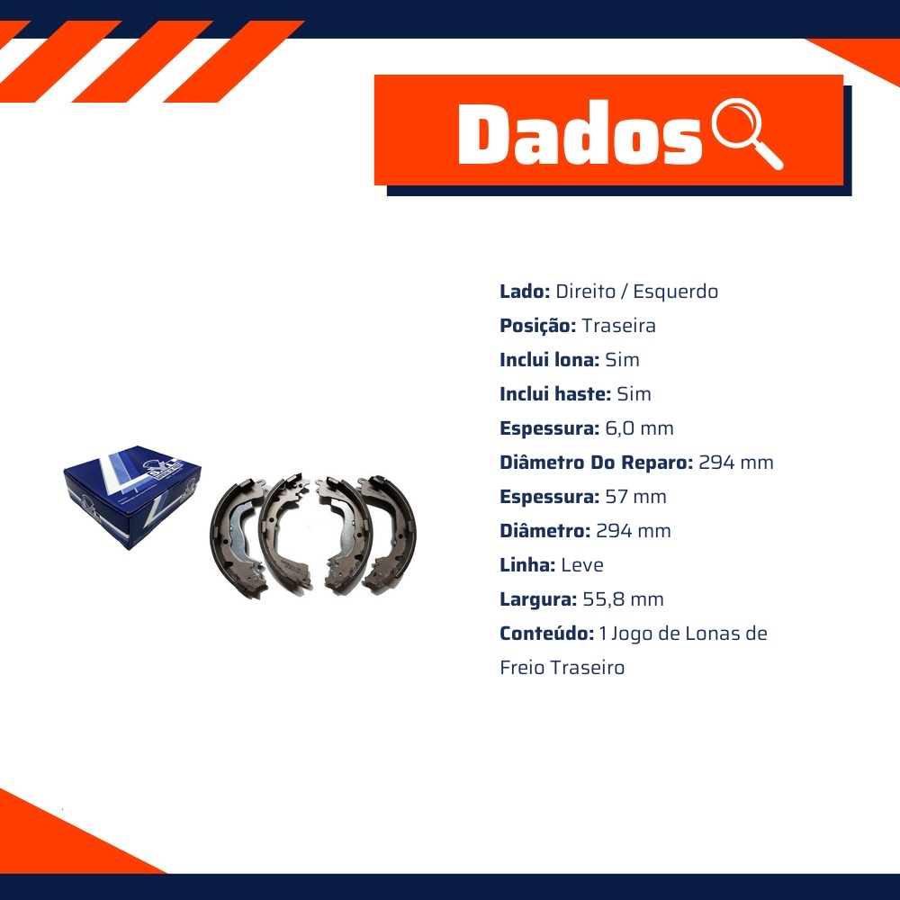 Sapata de Freio para Fiat Toro - Syl - 203015