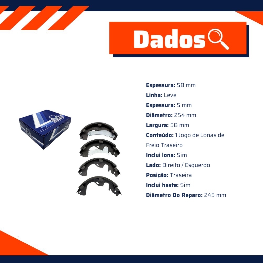 Sapata de Freio para Fiat Toro - Syl - 203014