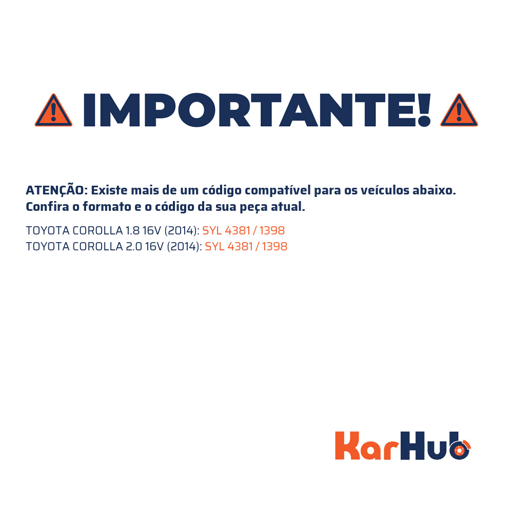 Jogo de Pastilhas de Freio Dianteira para Toyota Corolla - Syl - 4381