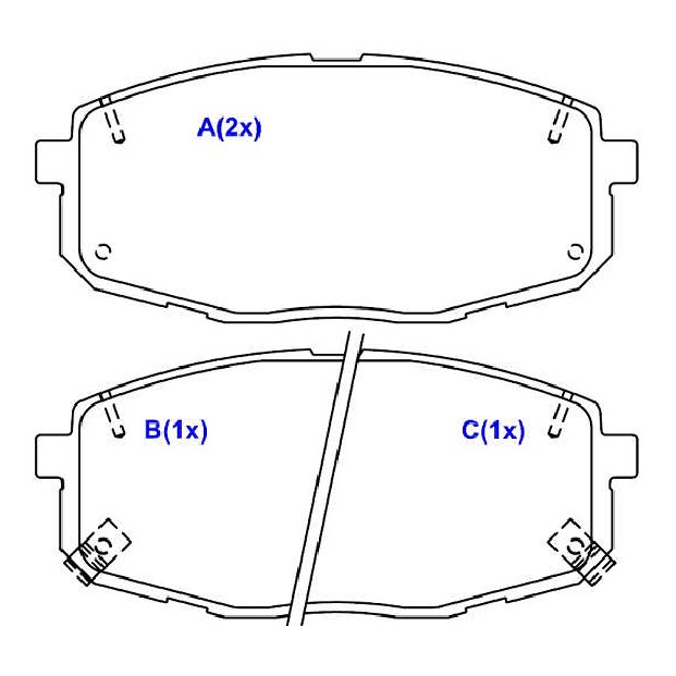 Jogo de Pastilhas de Freio Dianteira para Hyundai Creta e KIA Cerato - Syl - 6264