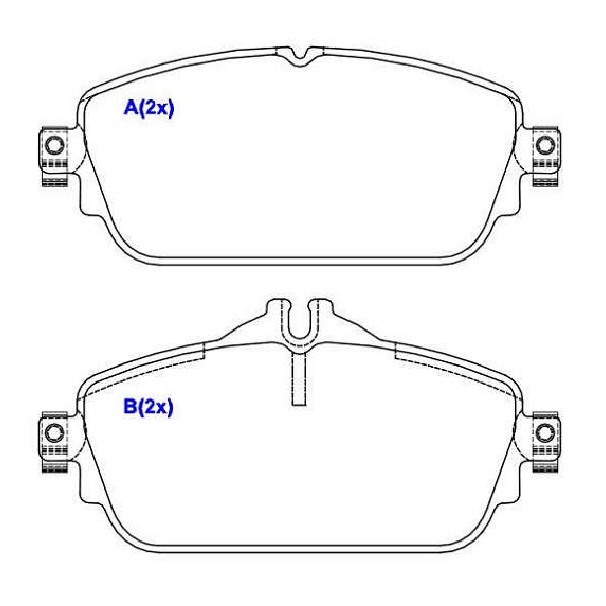 Jogo de Pastilhas de Freio Dianteira para Mercedes-Benz C 180 e C 200 - Syl - 3306