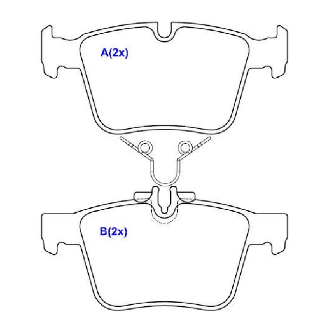 Jogo de Pastilhas de Freio Traseira para Mercedes-Benz C 180 e C 200 - Syl - 3307