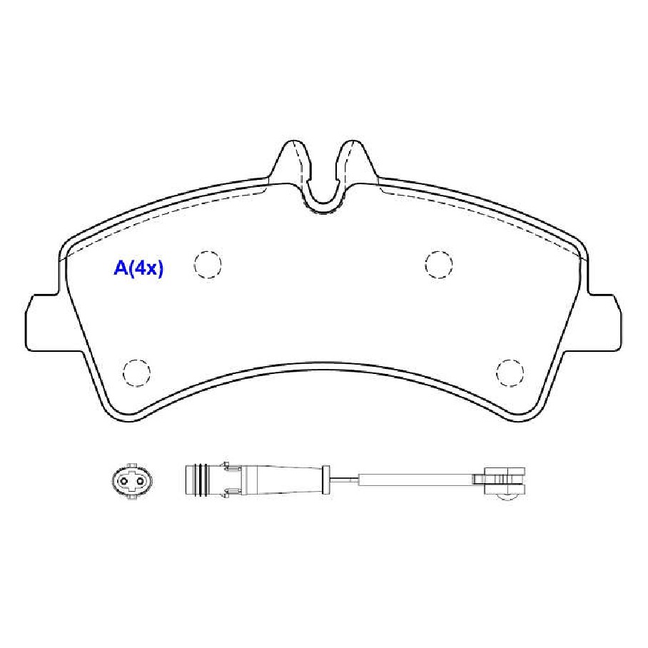 Jogo de Pastilhas de Freio Traseira para Mercedes-Benz Sprinter 515 - Syl - 3303