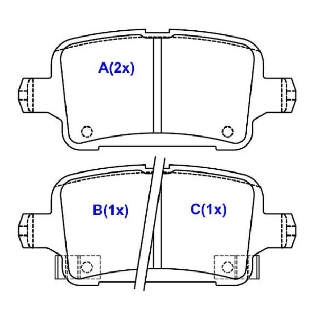 Jogo de Pastilhas de Freio Traseira para Chevrolet Cruze e Equinox - Syl - 3118
