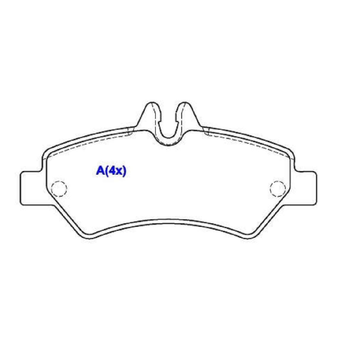 Jogo de Pastilhas de Freio Traseira para Mercedes-Benz Sprinter 311 e Sprinter 415 - Syl - 3304