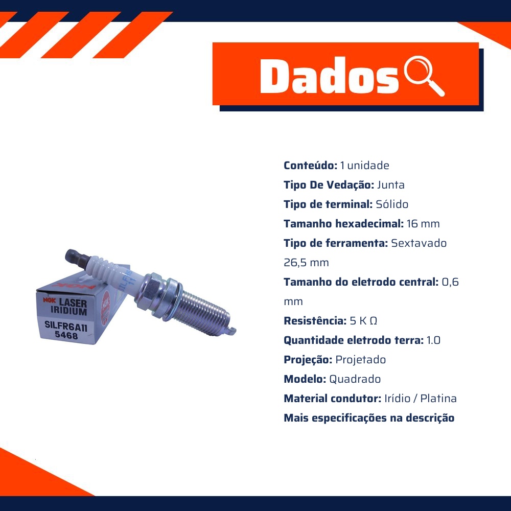 Vela de Ignição para Subaru Impreza - NGK - SILFR6A11