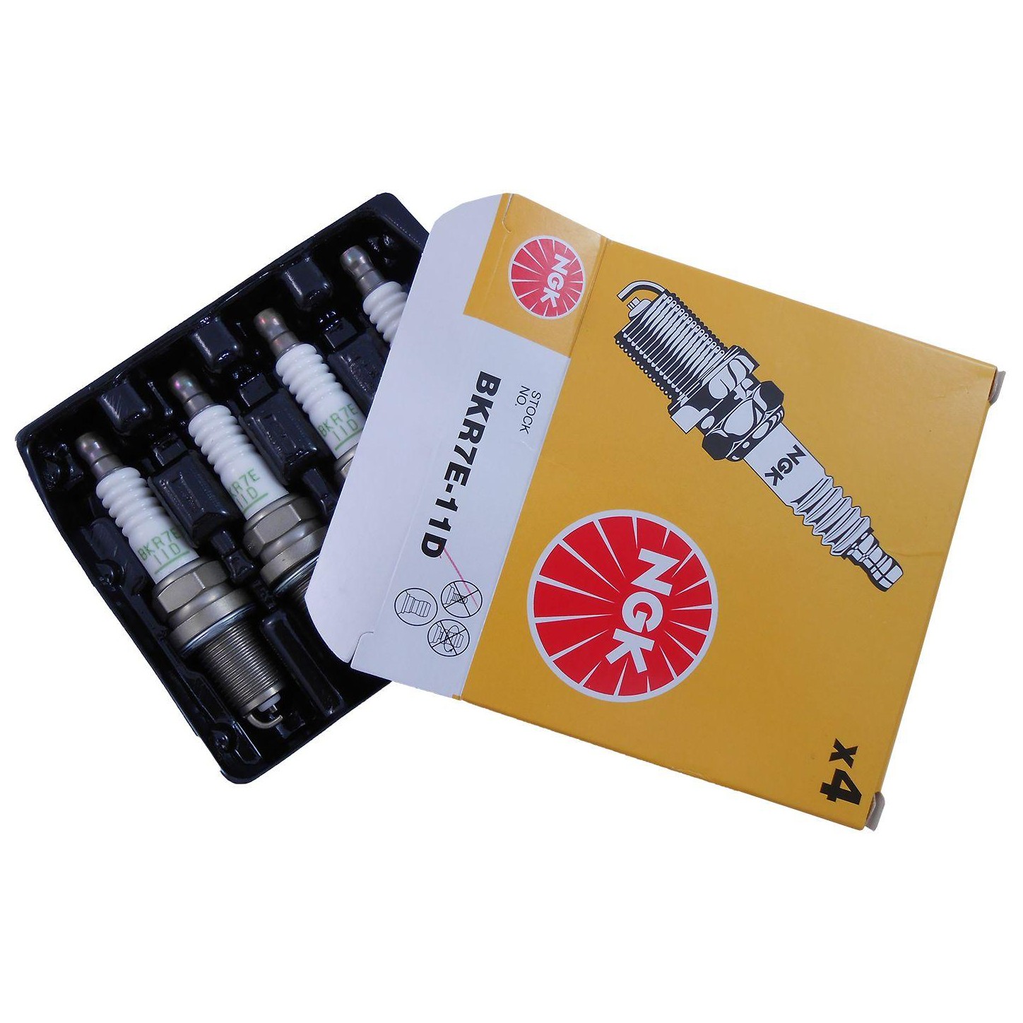 Kit 4 Vela de Ignição para Mitsubishi Pajero Tr4 - NGK - BKR7E-11D