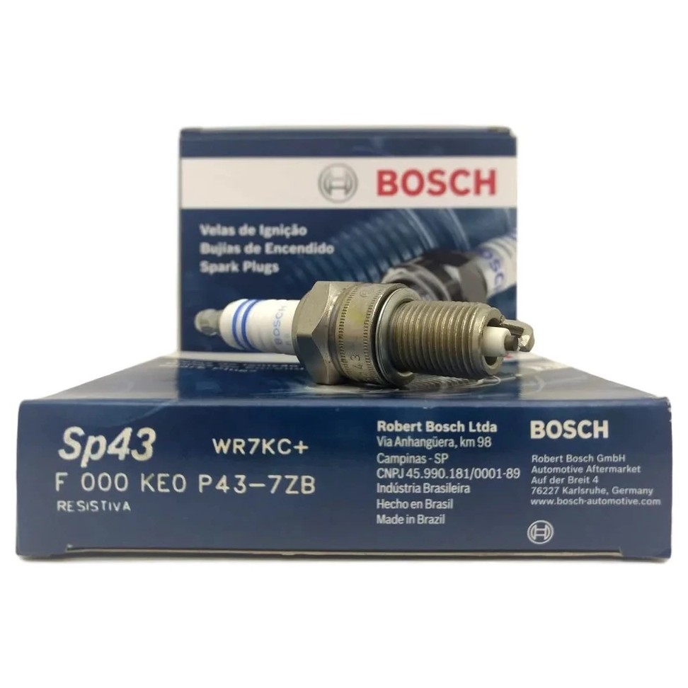 Kit 4 Vela de Ignição - Bosch - F 000 KE0 P43