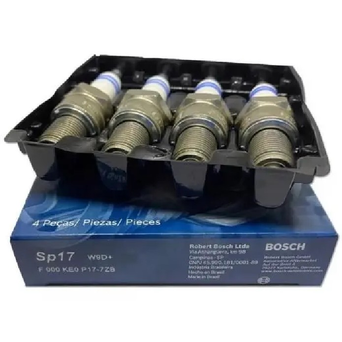 Kit 4 Vela de Ignição - Bosch - F 000 KE0 P17