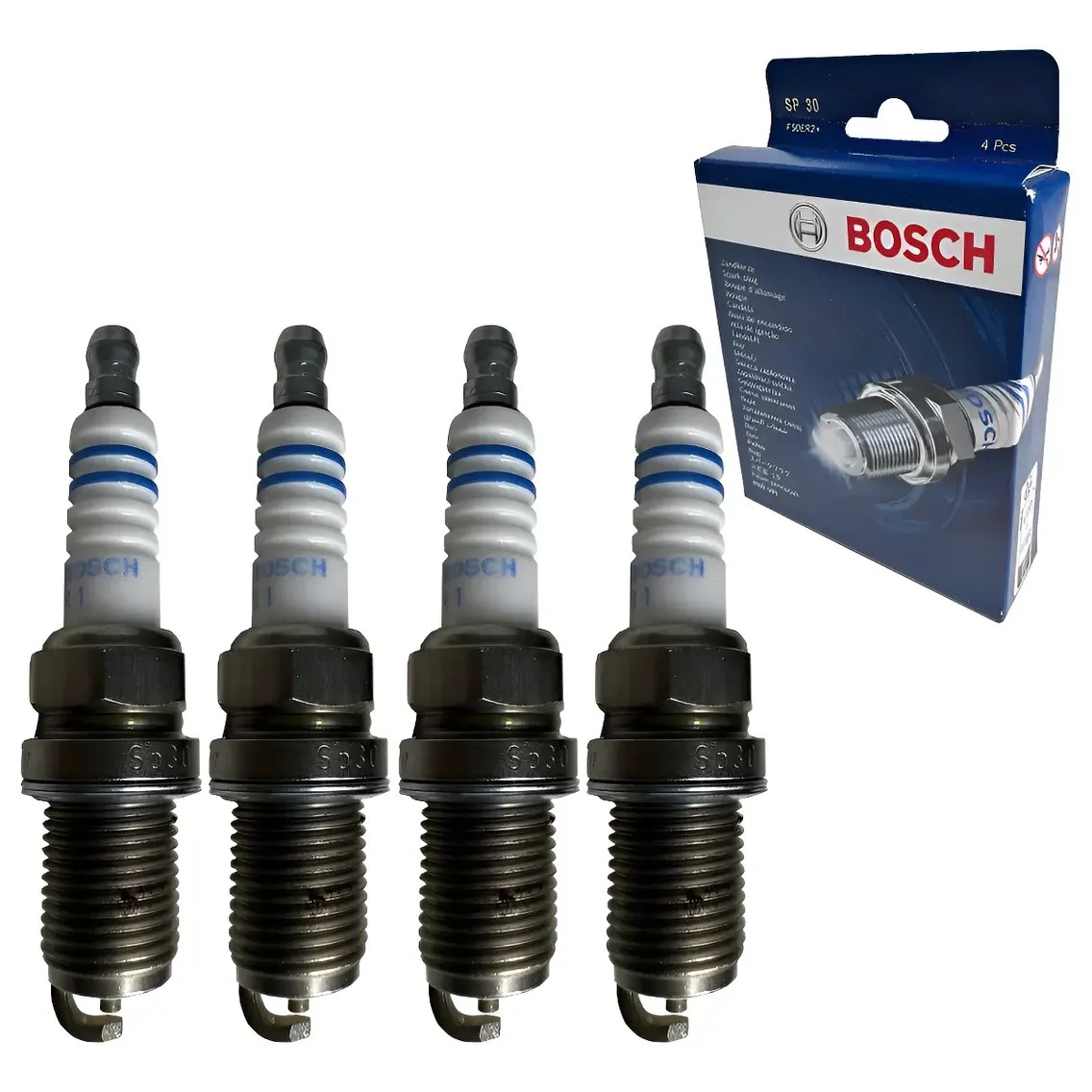 Kit 4 Vela de Ignição - Bosch - F 000 KE0 P30