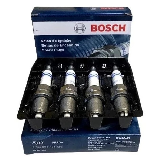Kit 4 Vela de Ignição - Bosch - F 000 KE0 P03